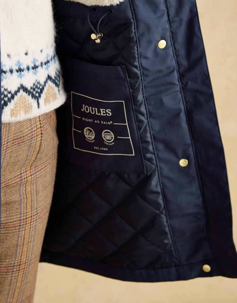 PORTWELL Waterproof Hoodie Raincoat With Adjustable Waist Navy