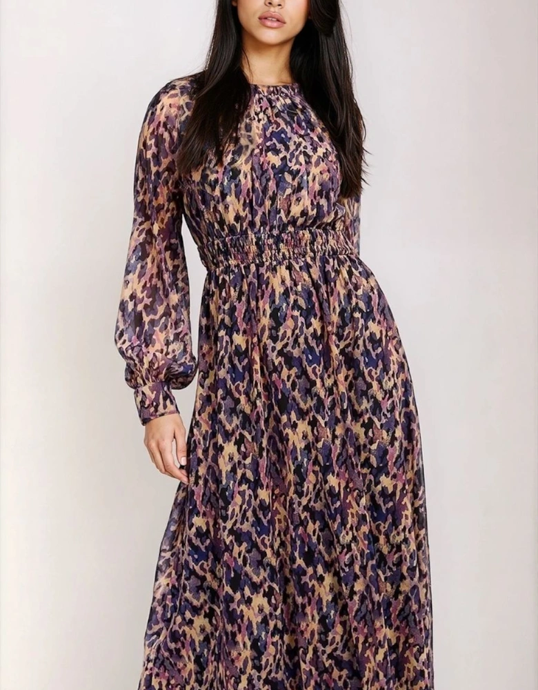 Leopard Print Midaxi Dress