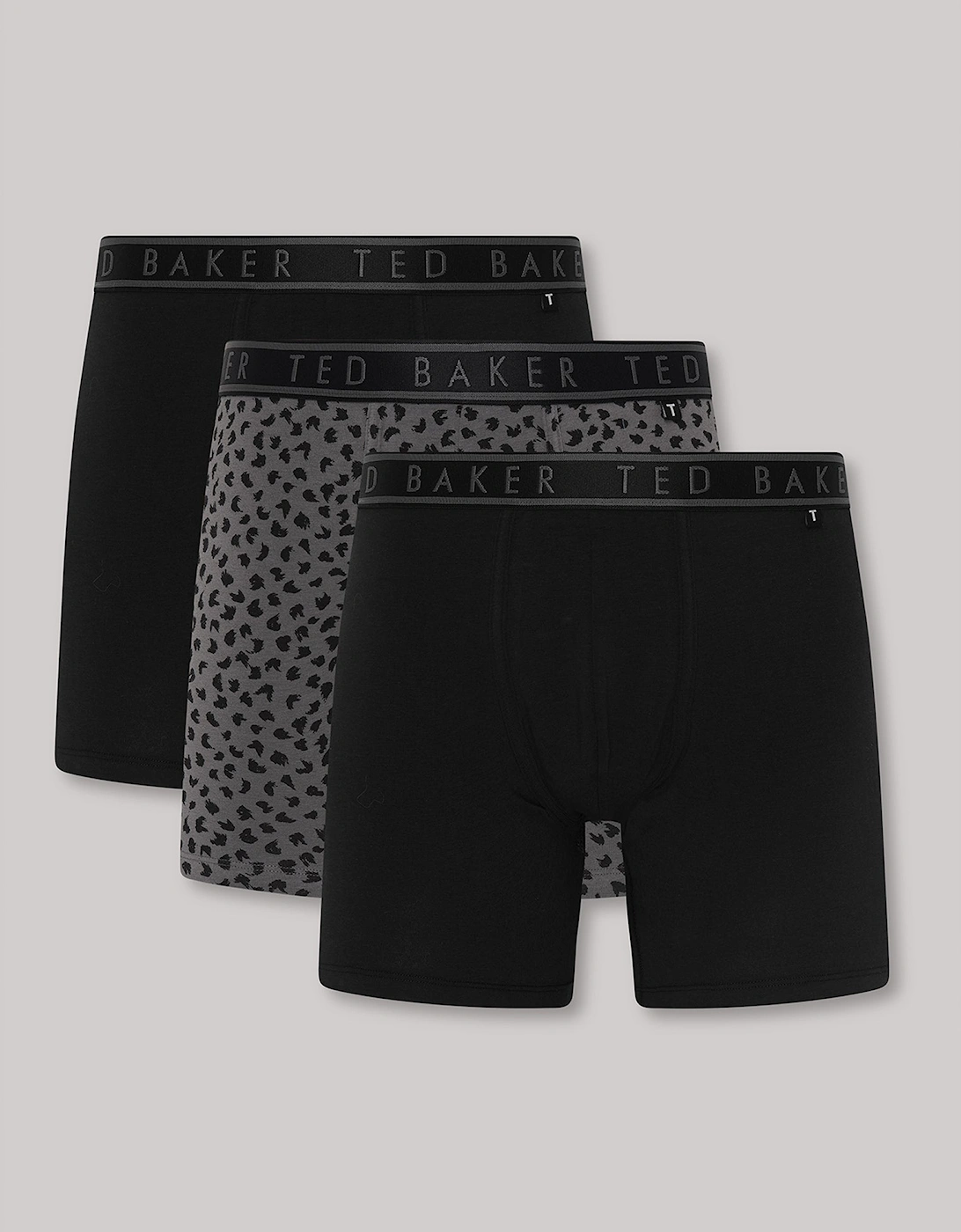 3-Pack Cotton Boxer Briefs Mens Boxer Briefs Black Bolt On/Brush Strokes/Black, 7 of 6