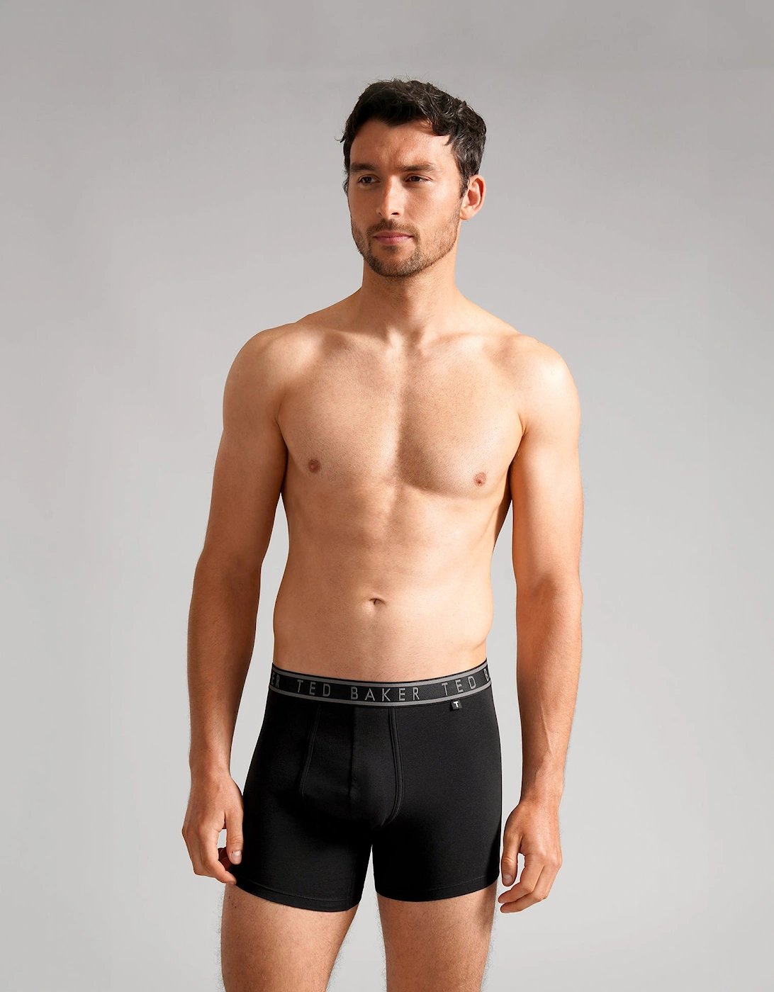 3-Pack Cotton Boxer Briefs Mens Boxer Briefs Black Bolt On/Brush Strokes/Black