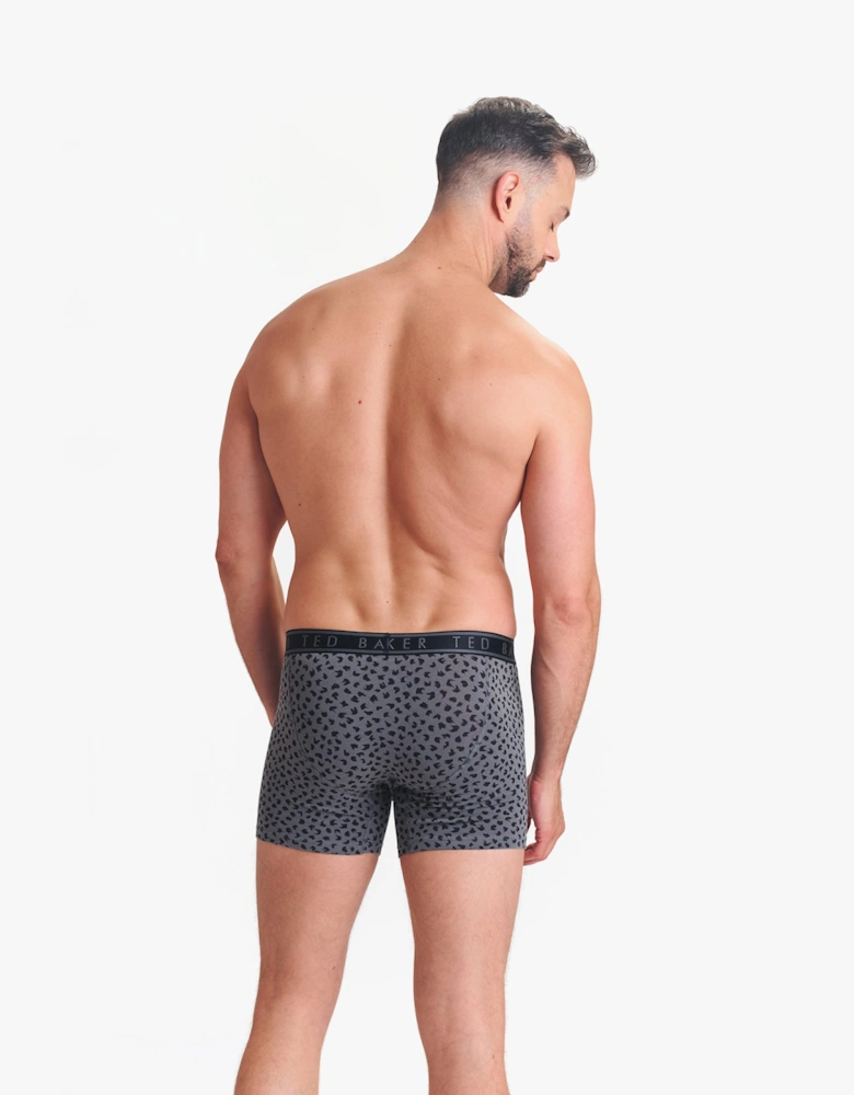 3-Pack Cotton Boxer Briefs Mens Boxer Briefs Black Bolt On/Brush Strokes/Black