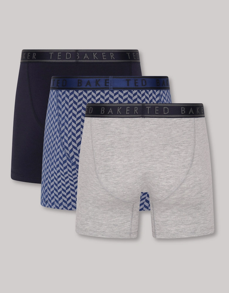 3-Pack Cotton Boxer Briefs Mens Boxer Briefs Navy/Rovelli Blue/Heather Grey
