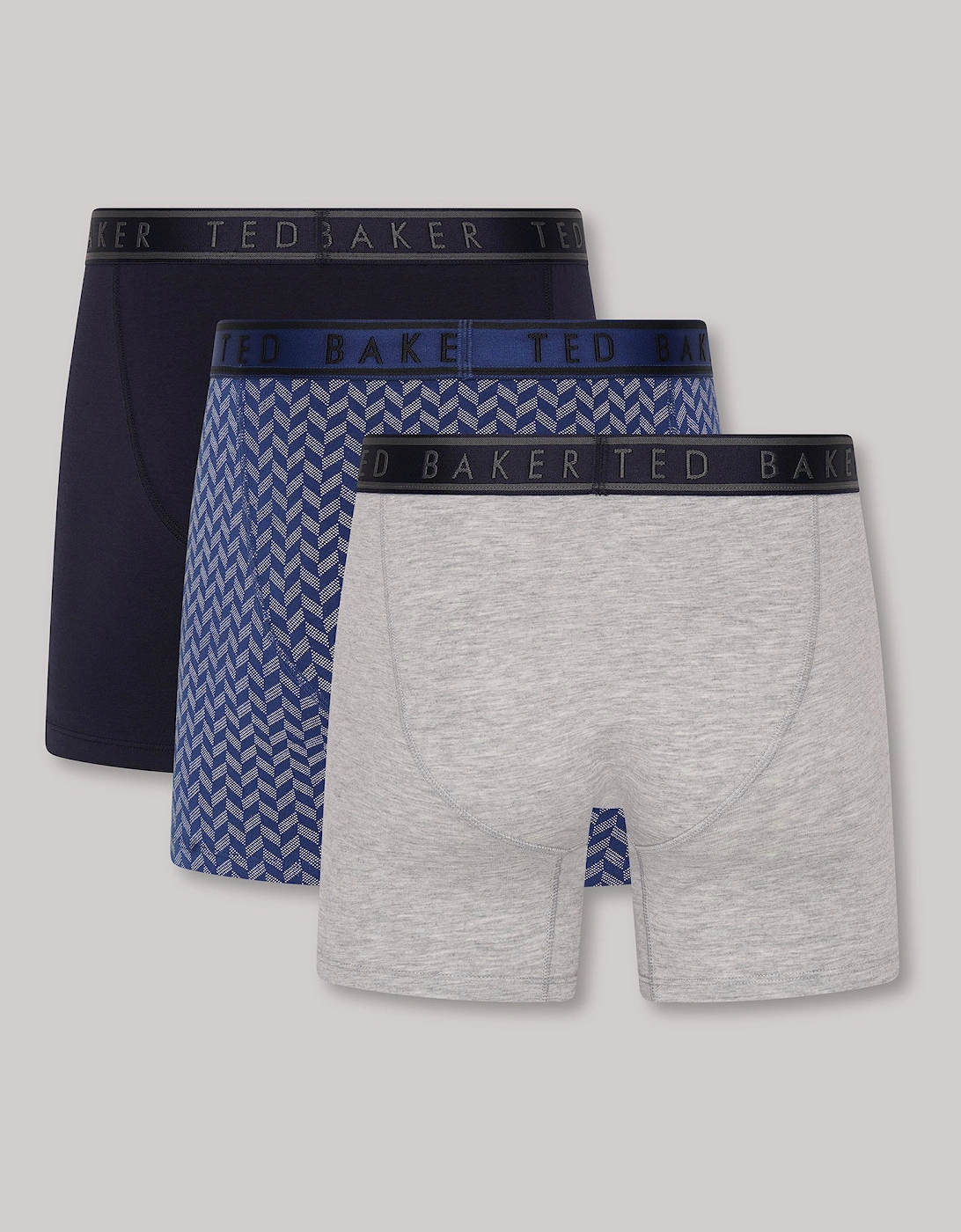 3-Pack Cotton Boxer Briefs Mens Boxer Briefs Navy/Rovelli Blue/Heather Grey