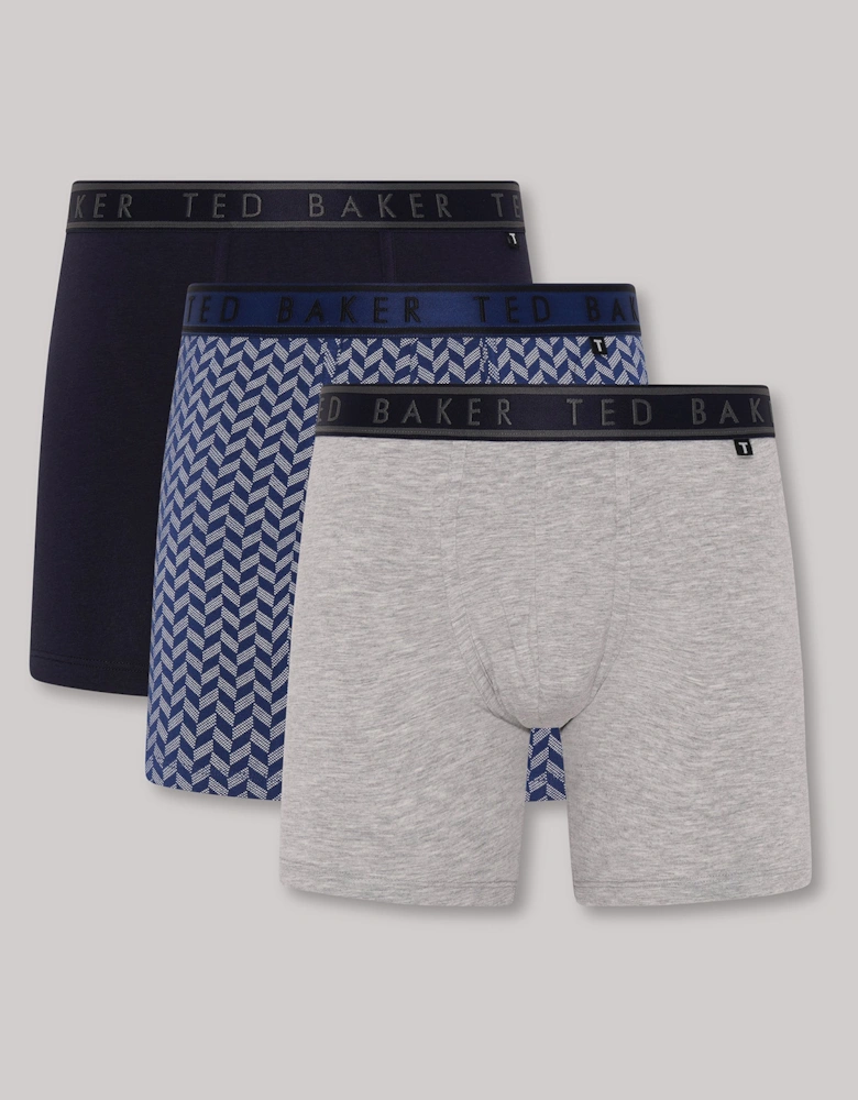 3-Pack Cotton Boxer Briefs Mens Boxer Briefs Navy/Rovelli Blue/Heather Grey