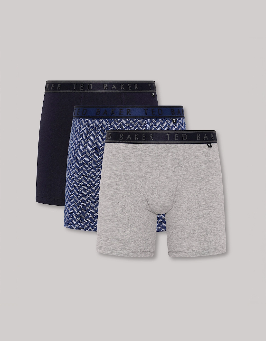 Ted Baker Men's Ted Baker 3-Pack Cotton Boxer Briefs Mens Boxer Briefs Multi