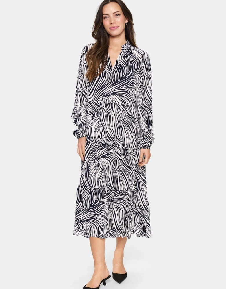 EdaSZ Loose Fit Long Sleeve Midi Dress