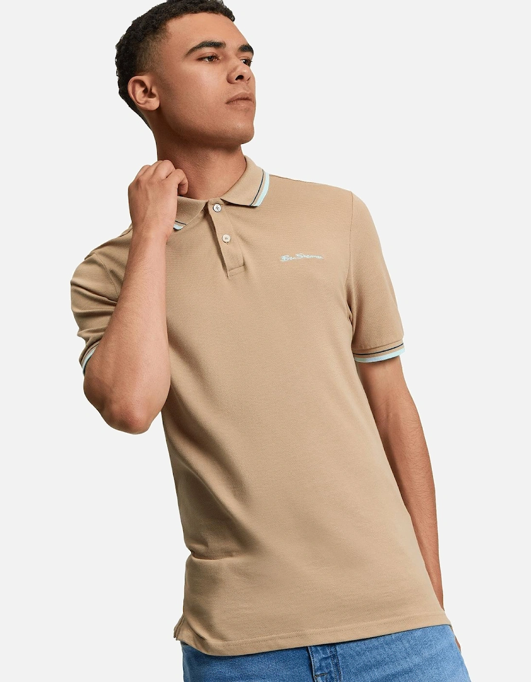 Mens Signature Pique Short Sleeve Polo Shirt, 2 of 1