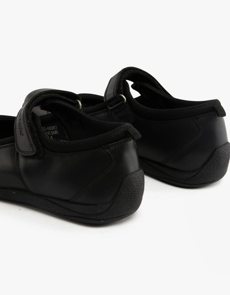 AMBER Girls School Shoes Black