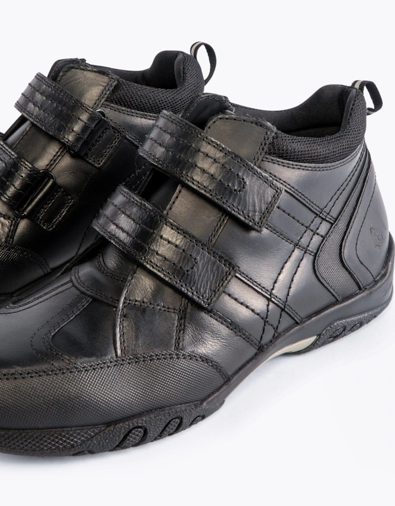 JEZZA Boys School Boots Black