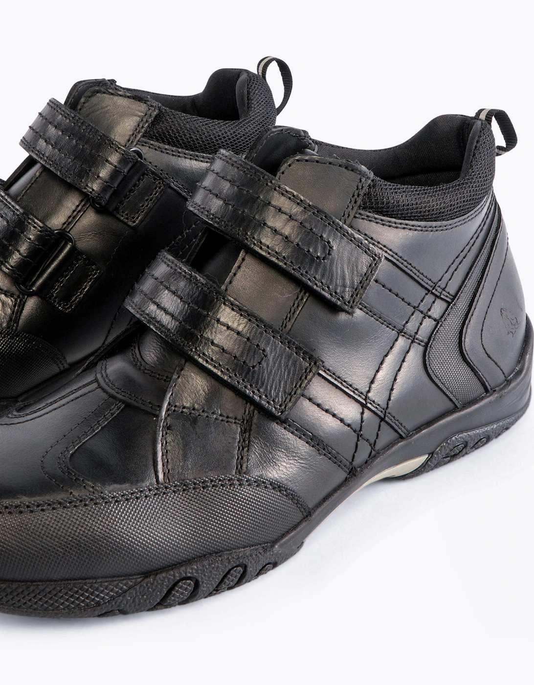 JEZZA Boys School Boots Black