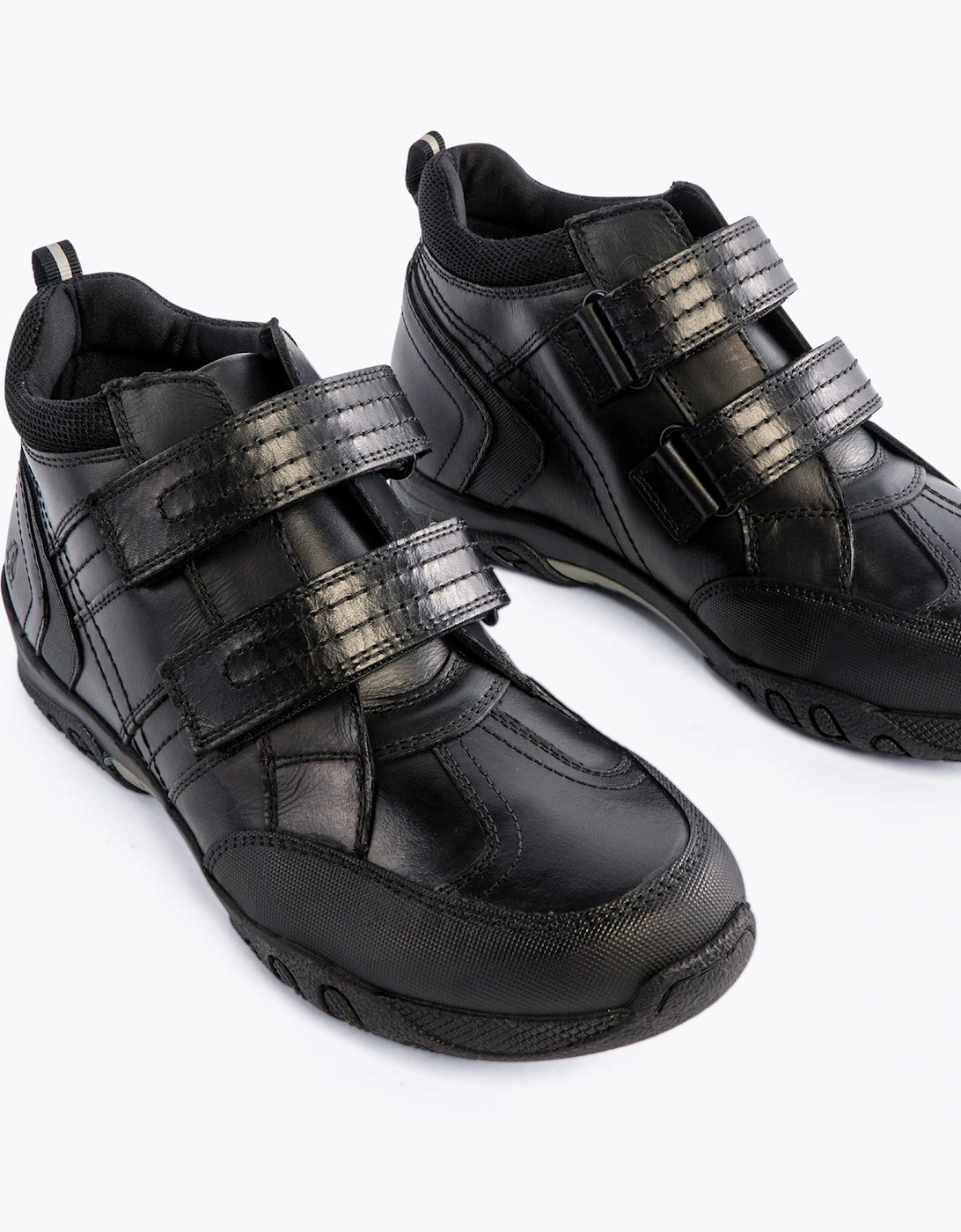 JEZZA Boys School Boots Black