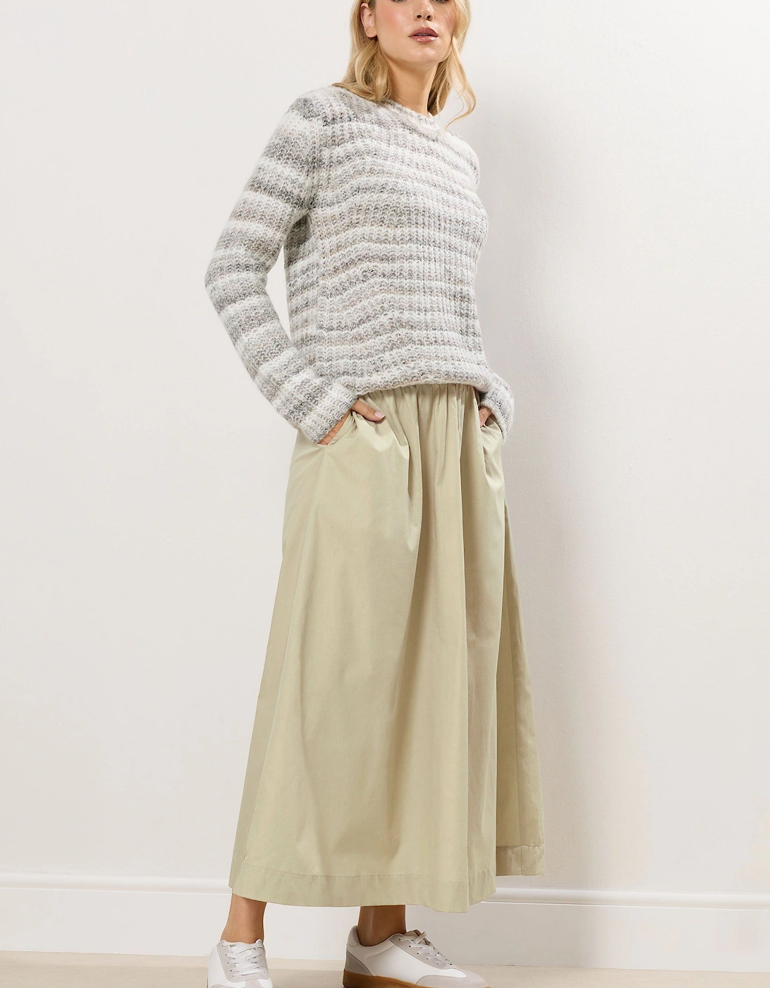 Tall Cotton Shirred Maxi Skirt, 2 of 1