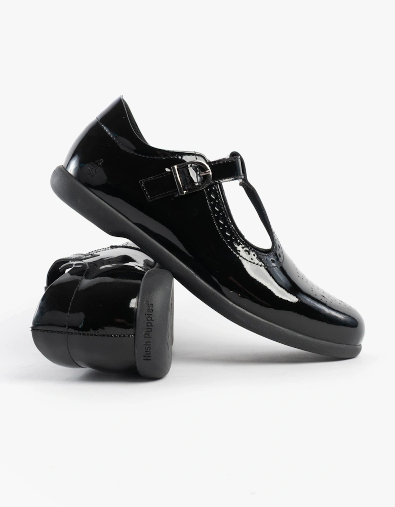 BRITNEY PATENT Girls Shoes Black
