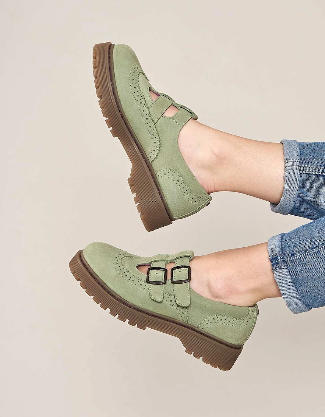 'Calthia' Chunky Nubuck Mary Jane Shoes, 2 of 1