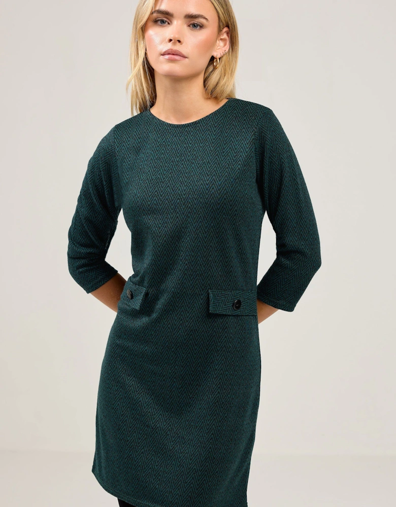 Petite Chevron Tunic Dress