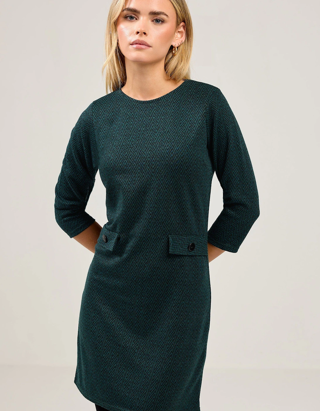 Petite Chevron Tunic Dress, 2 of 1