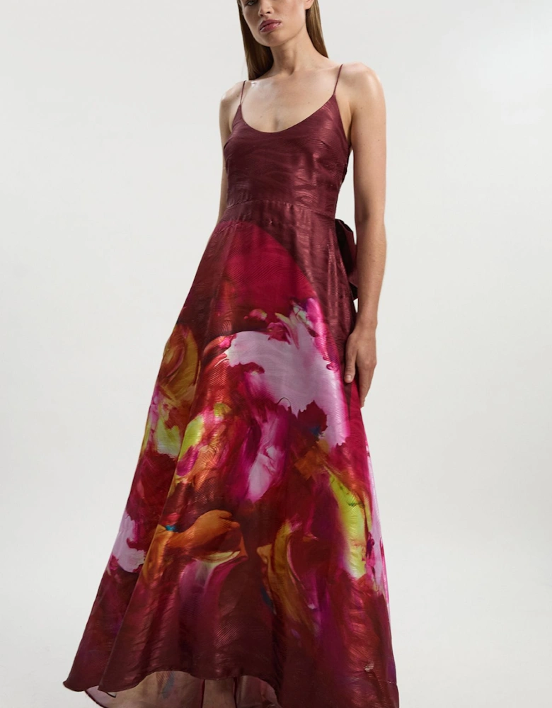 Petite Lily Macrae - Textured Strappy Woven Prom Dress