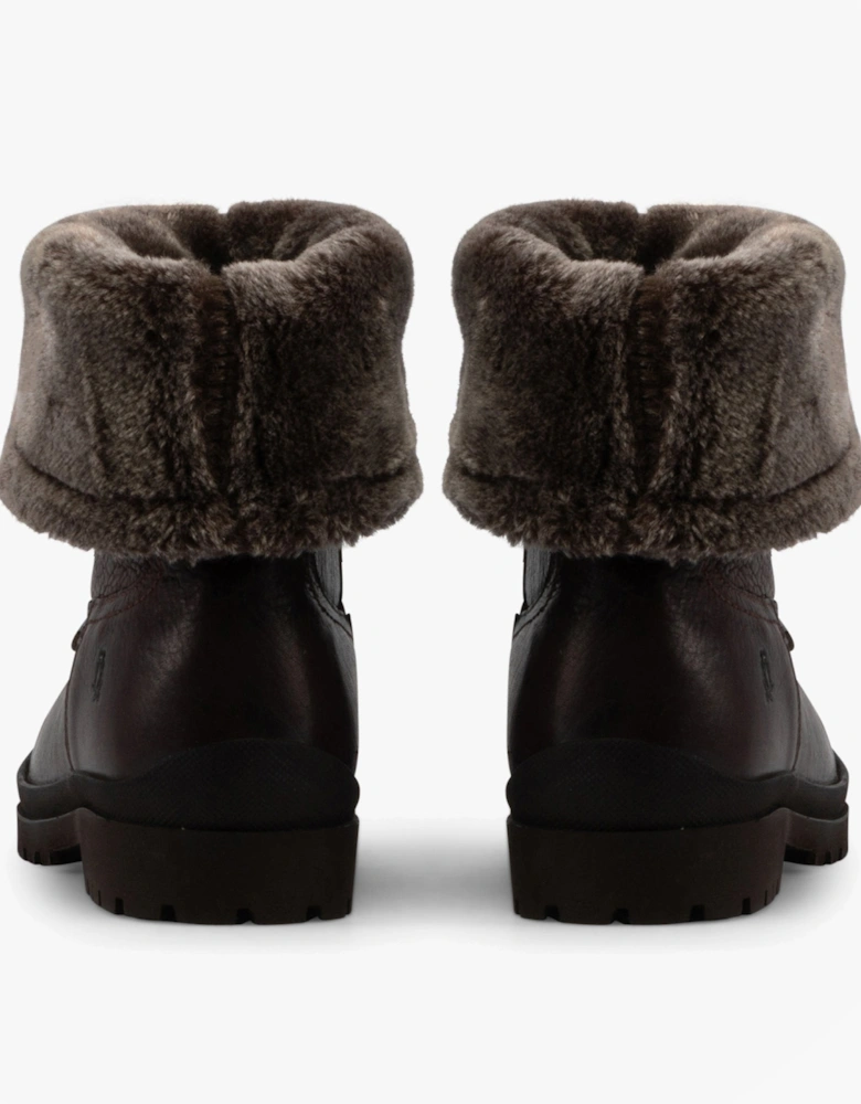 ALICE Womens Leather Mid-Height Boots Tan