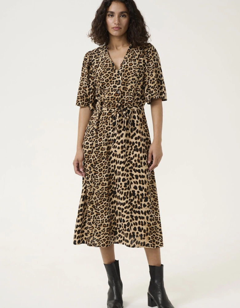 KAarina V-neck Short Sleeve Shirt Dress