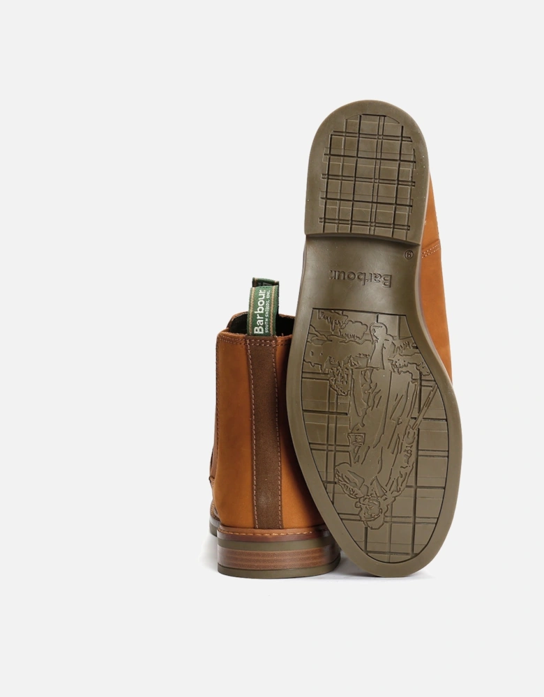 Farsley Leather Men's Dark Tan Chelsea Boots