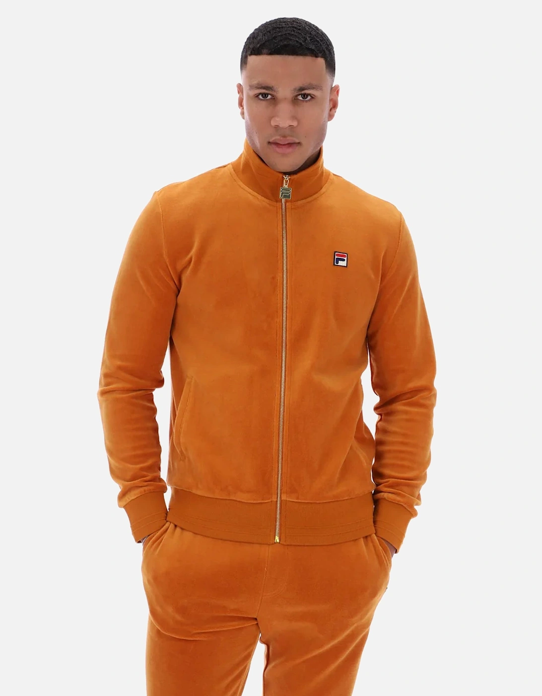 Nero Velour Track Top Jacket Pumpkin Spice