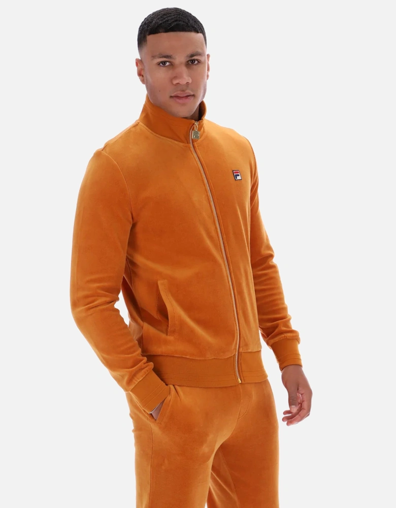 Nero Velour Track Top Jacket Pumpkin Spice