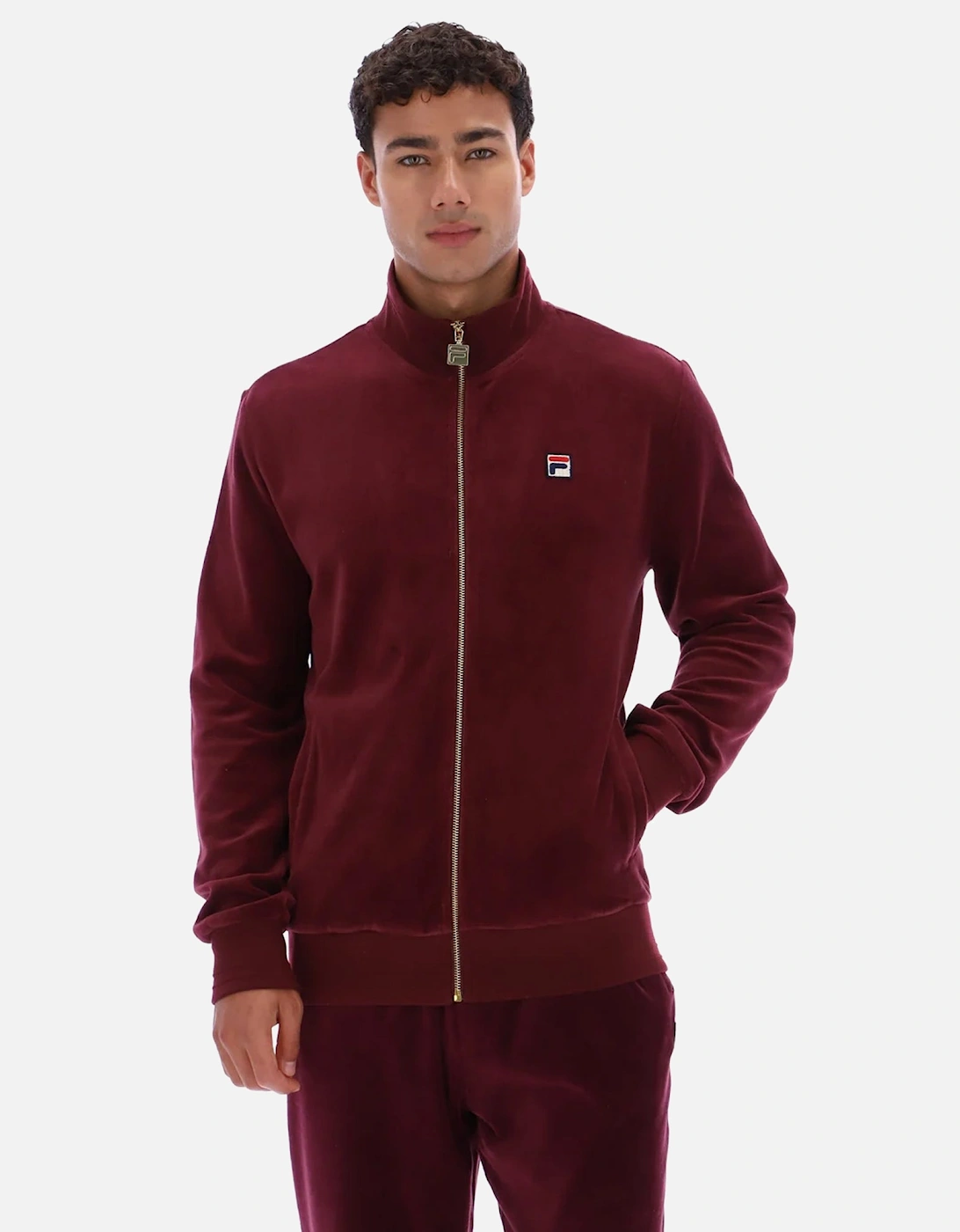 Nero Velour Track Top Jacket Fig
