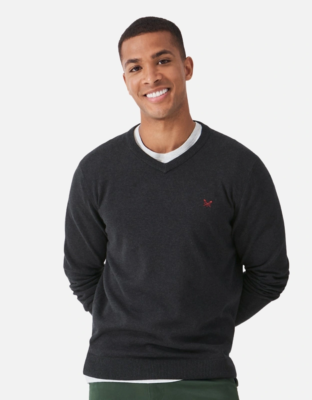 Mens Organic Cotton V Neck Sweatshirt, 2 of 1