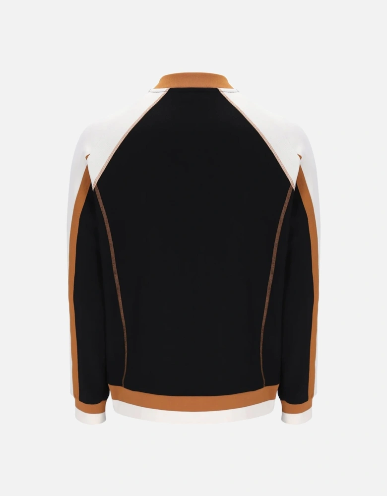 Eliot Flat Lock Detail Track Top Jacket Black/Gardenia/Pumpkin Spice