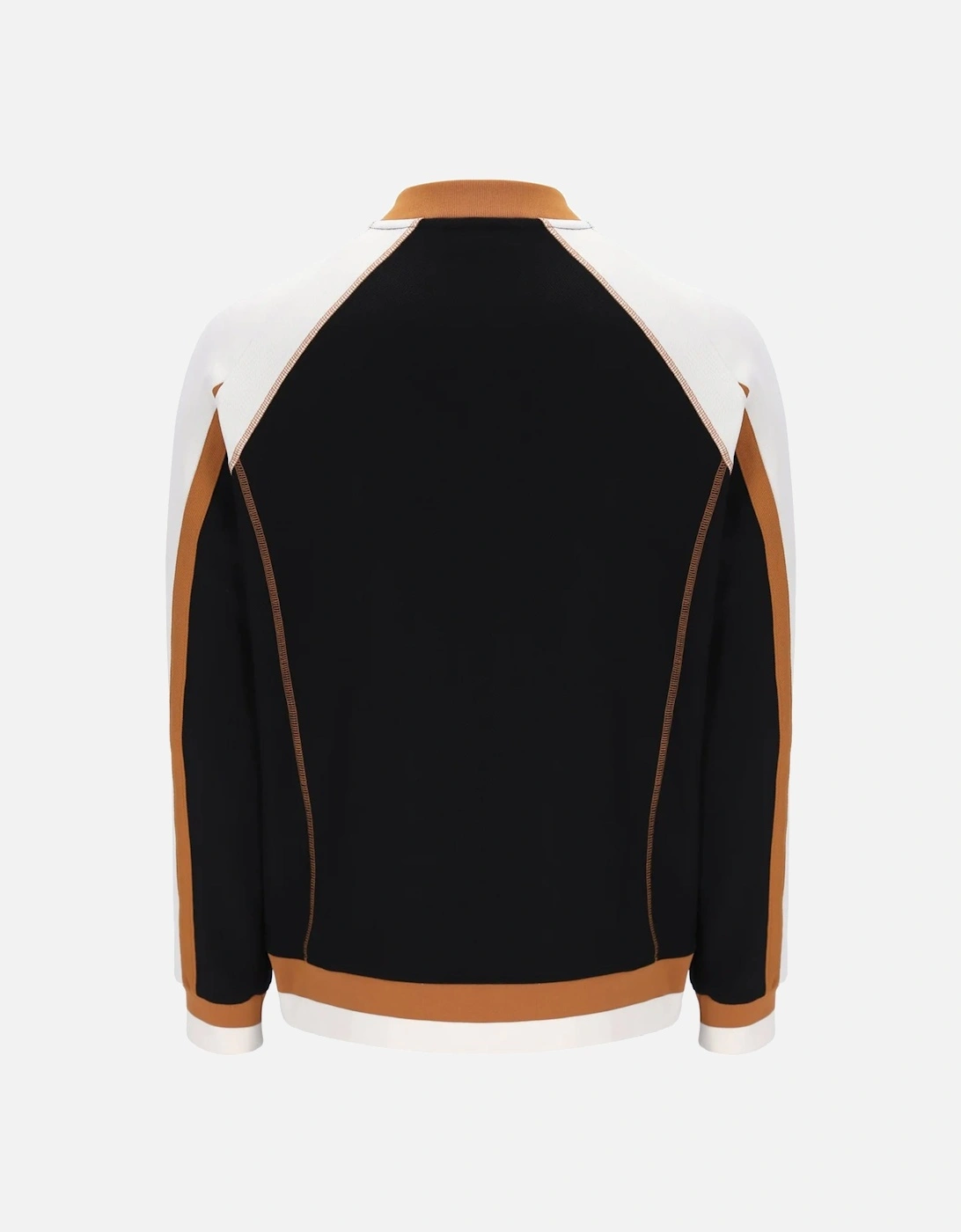 Eliot Flat Lock Detail Track Top Jacket Black/Gardenia/Pumpkin Spice