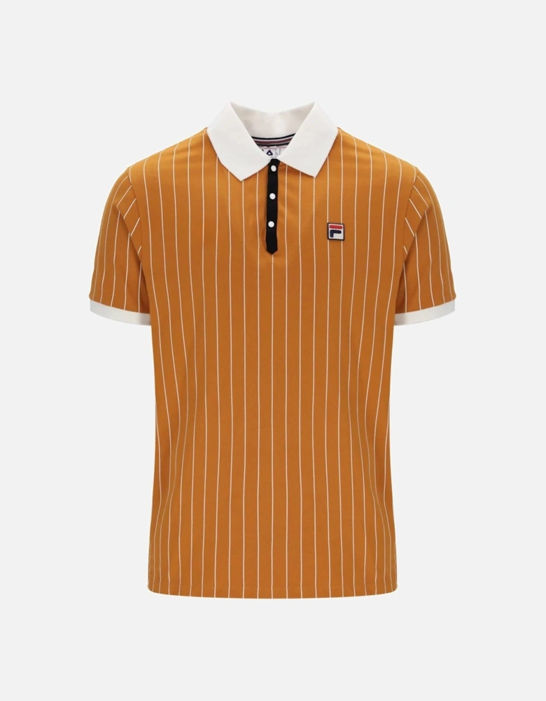 BB1 Classic Striped Polo Shirt Pumpkin Spice/Gardenia/Black