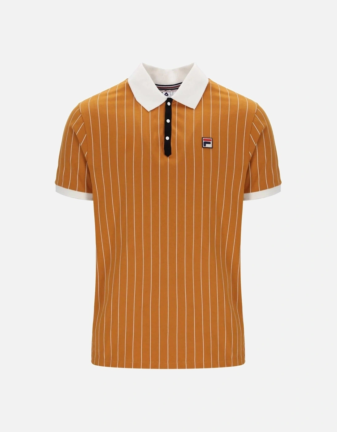 BB1 Classic Striped Polo Shirt Pumpkin Spice/Gardenia/Black, 5 of 4