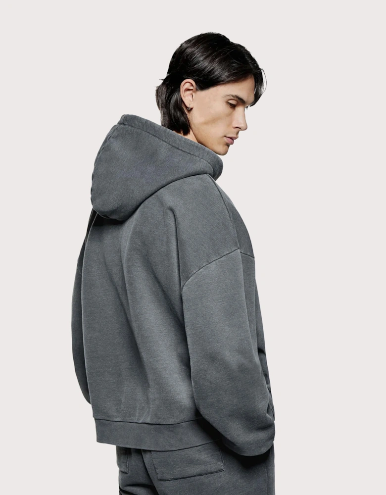 Oversized Uniform Zip Through Hoodie