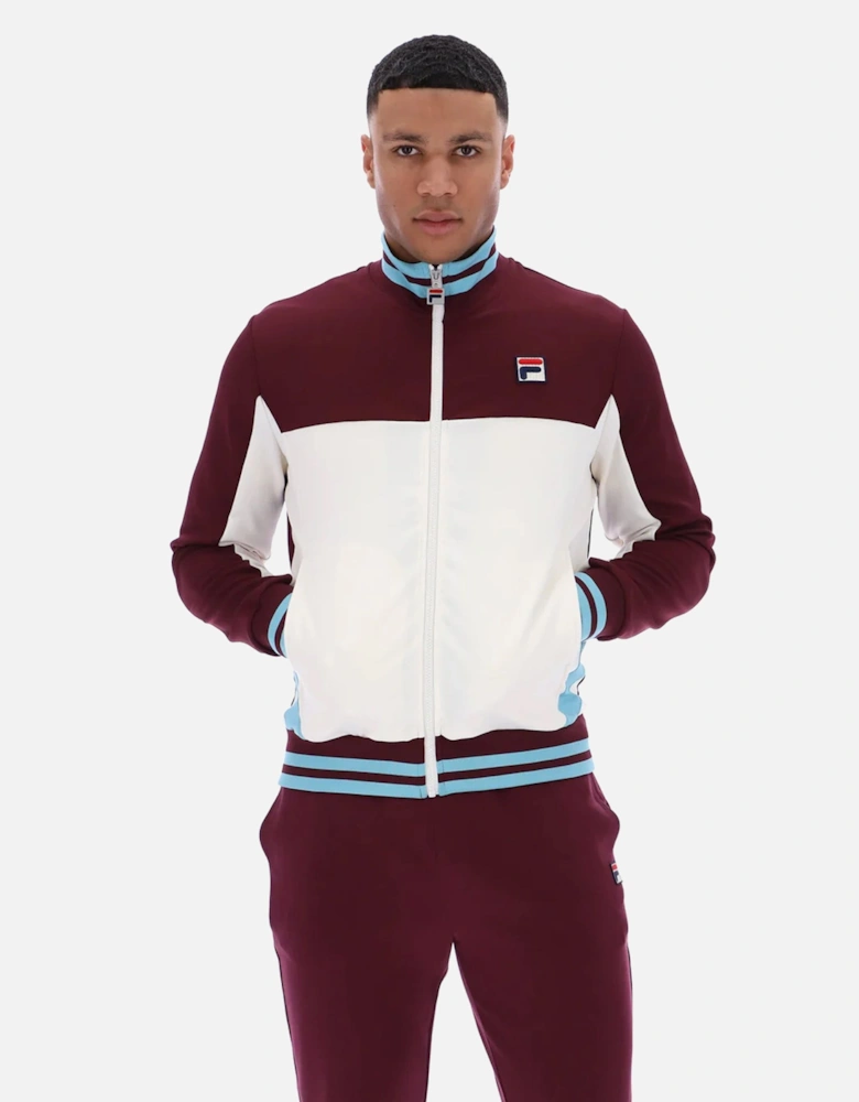 Tiebreaker Funnel Neck Track Top Jacket Fig/Gardenia/Milky Blue