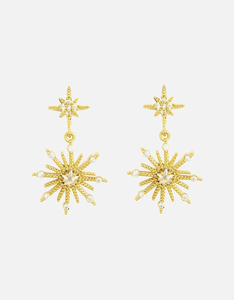Northern star gold stud earrings