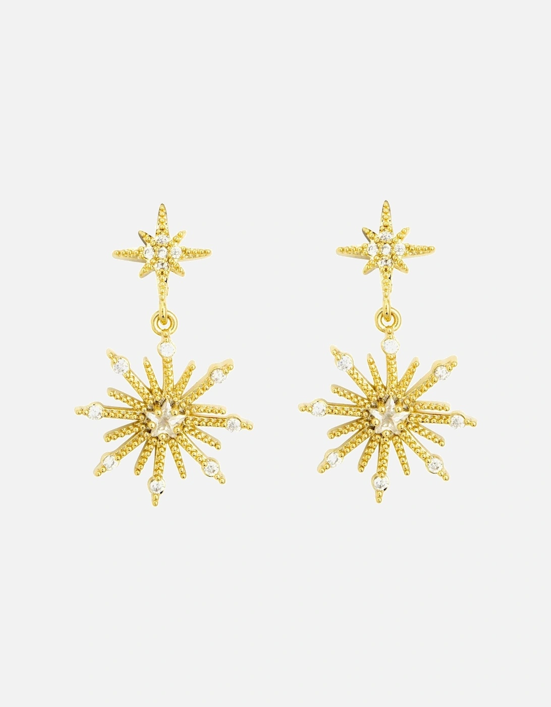 Northern star gold stud earrings, 5 of 4