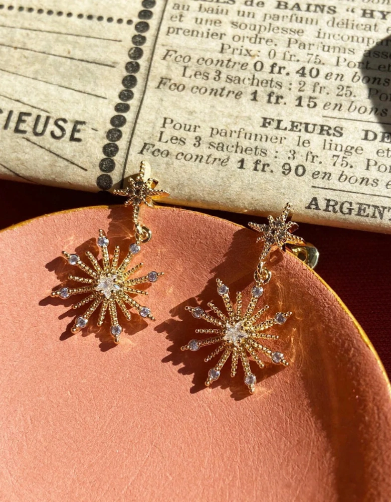 Northern star gold stud earrings