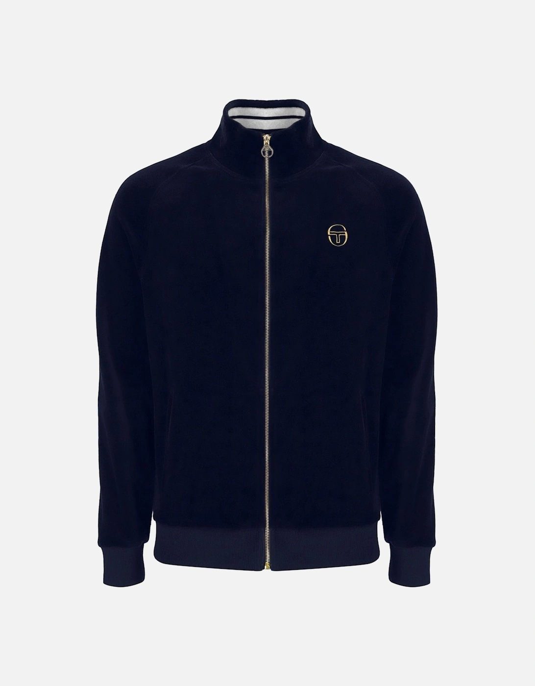 Court Velour Track Top Jacket Maritime Blue/Gardenia, 5 of 4