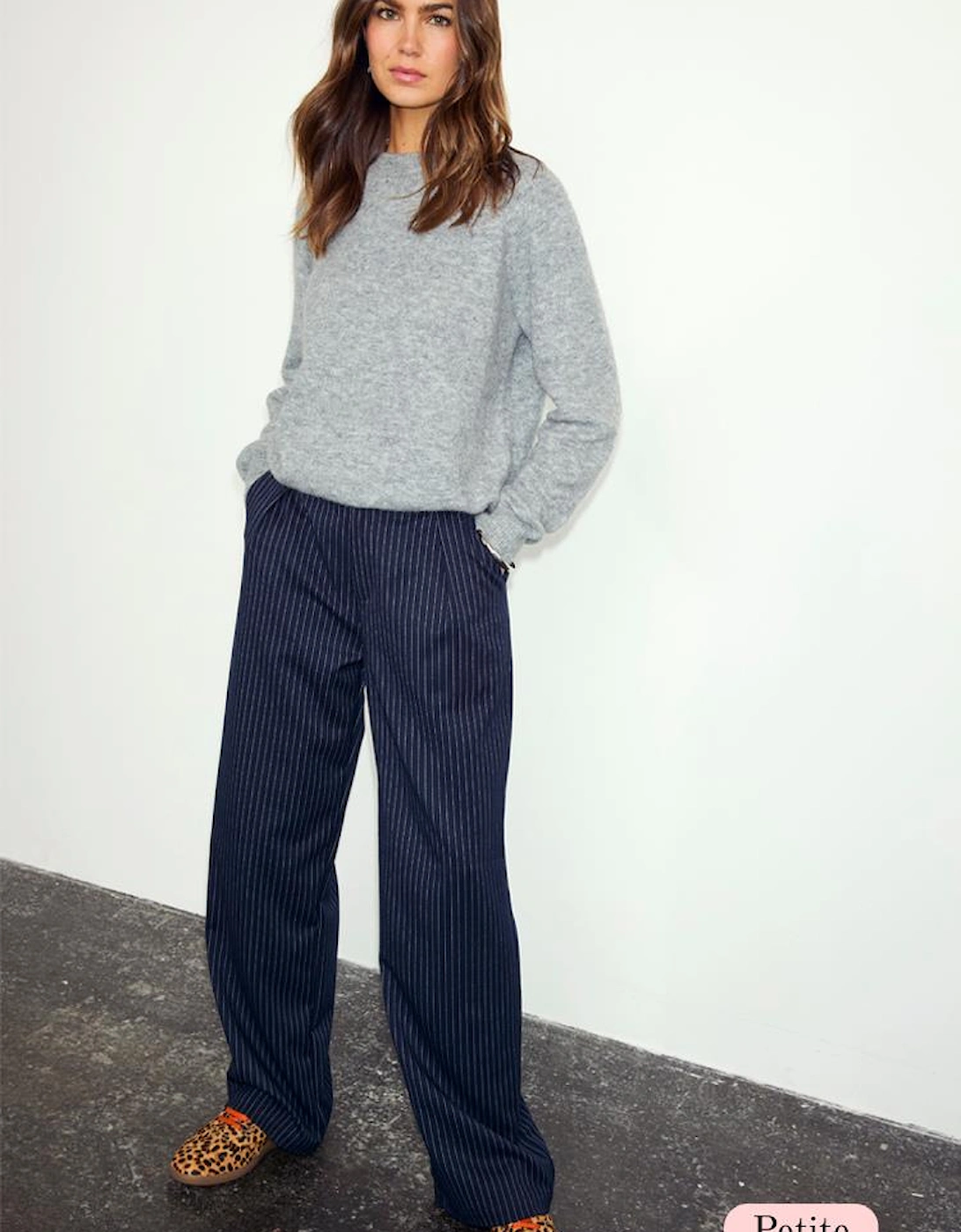 Navy Arden pinstripe trousers in petite, 5 of 4