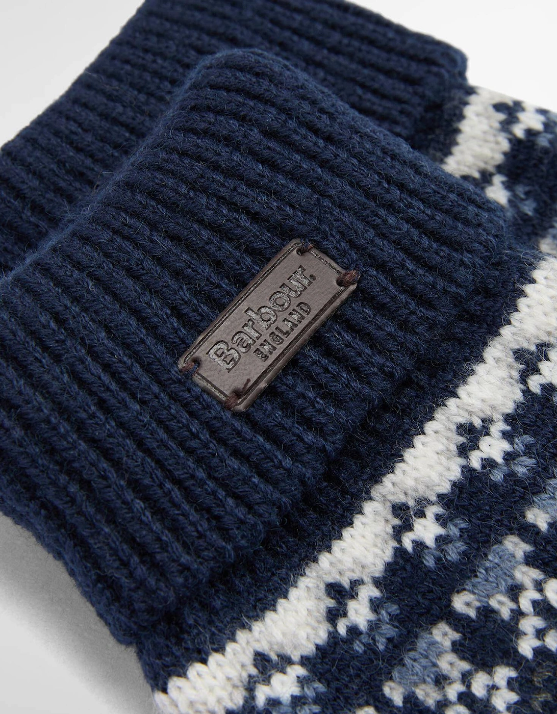 Marlow Fair Isle Knitted Gloves - Navy Blue