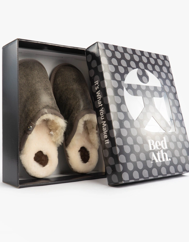 KIEFER Mens Mules SlippersDistressed Tea