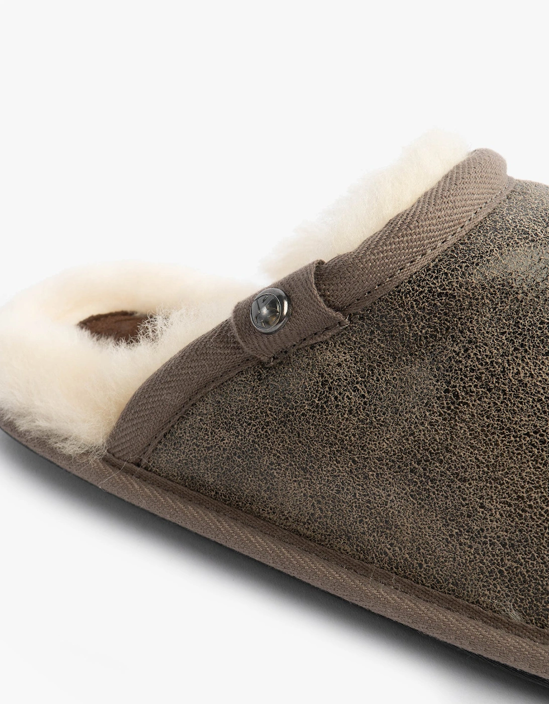 KIEFER Mens Mules SlippersDistressed Tea