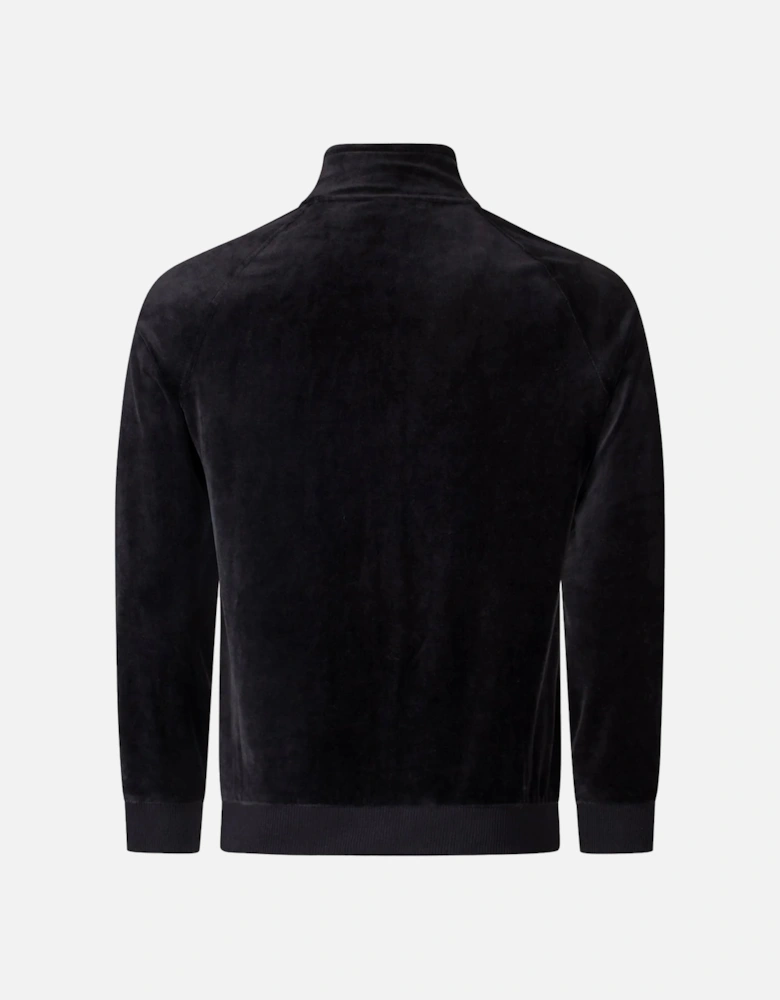 Court Velour Track Top Jacket Black