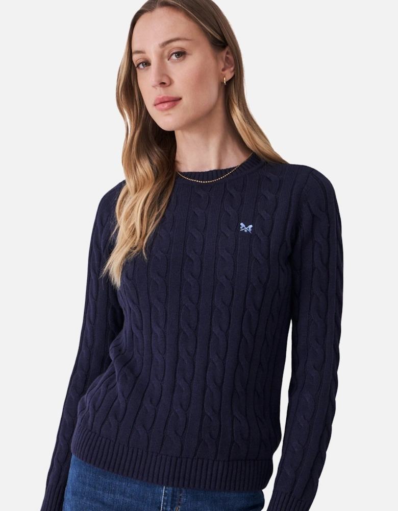 Womens Crew Neck Chunky Sweatshirt