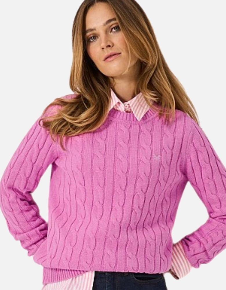 Womens Crew Neck Chunky Sweatshirt