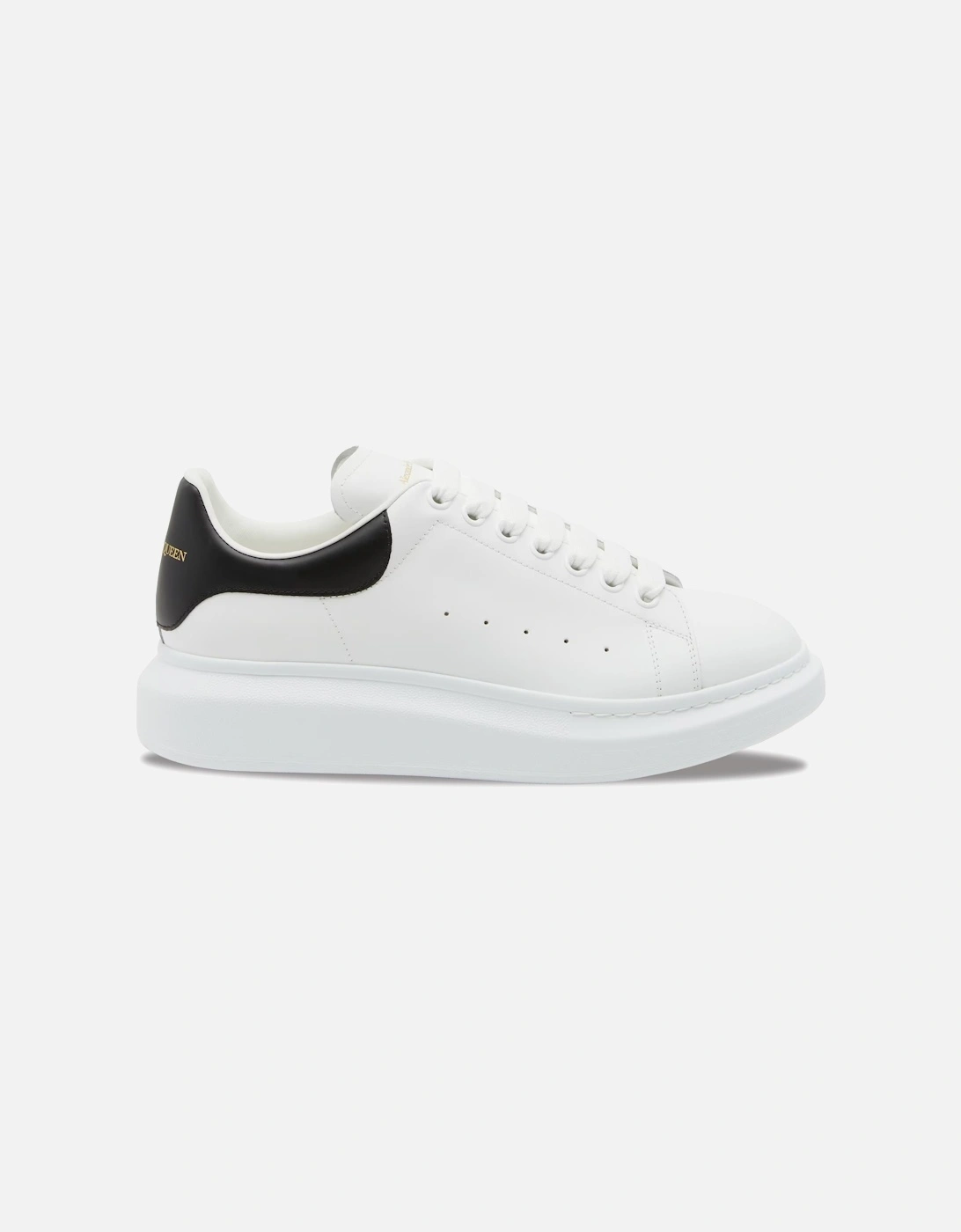 Oversized Leather Trainer in White, 5 of 4