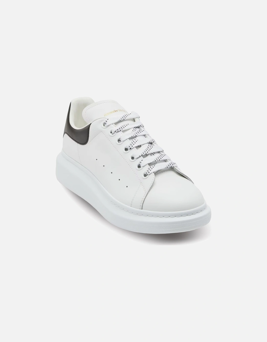 Oversized Leather Trainer in White