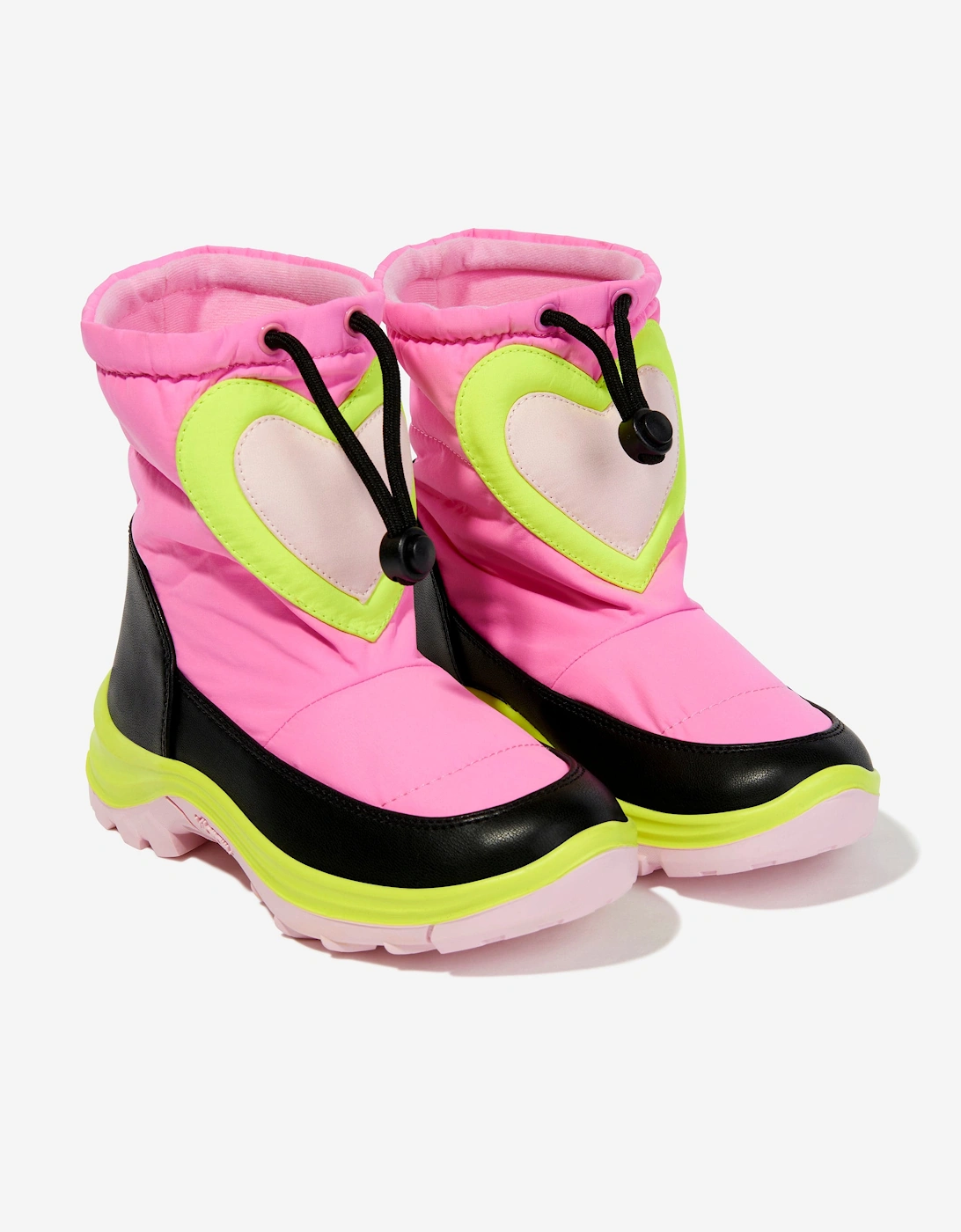 Girls Heart Snow Boots in Pink