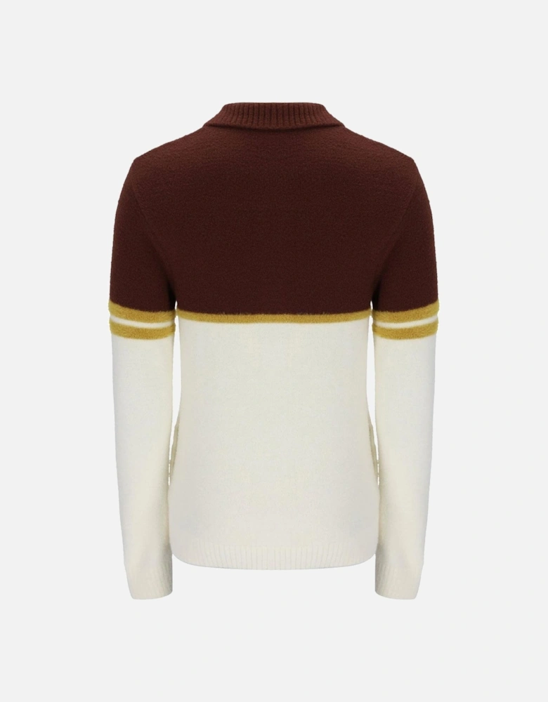 Orion Brushed Knit Track Top Jacket Bitter Chocolate/Gardenia/Wood