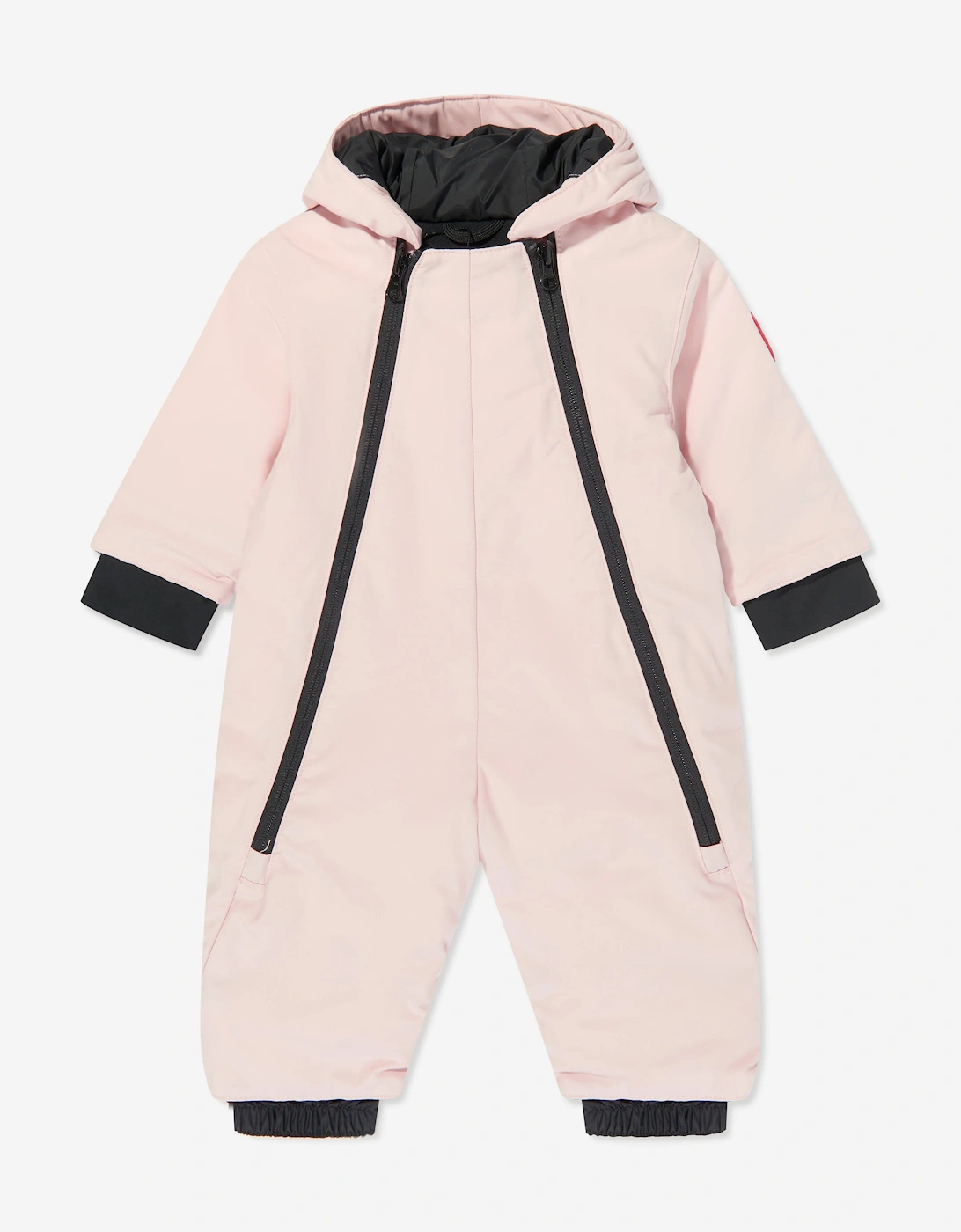 Baby Girls Down Padded Lamb Snowsuit in Pink, 5 of 4